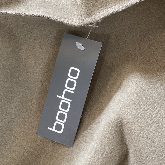 NWT Boohoo Belted Shawl Collar Coat, One Size - Picture 14 of 16